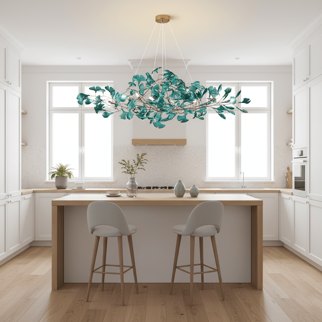 Acrylic Ginkgo Leaf Pendant Light-Lighting > Pendant Lights-casanuva-casanuva