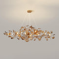 Acrylic Ginkgo Leaf Pendant Light-Lighting > Pendant Lights-casanuva-150cmx45cmx45cm-Gold & Coffee-casanuva