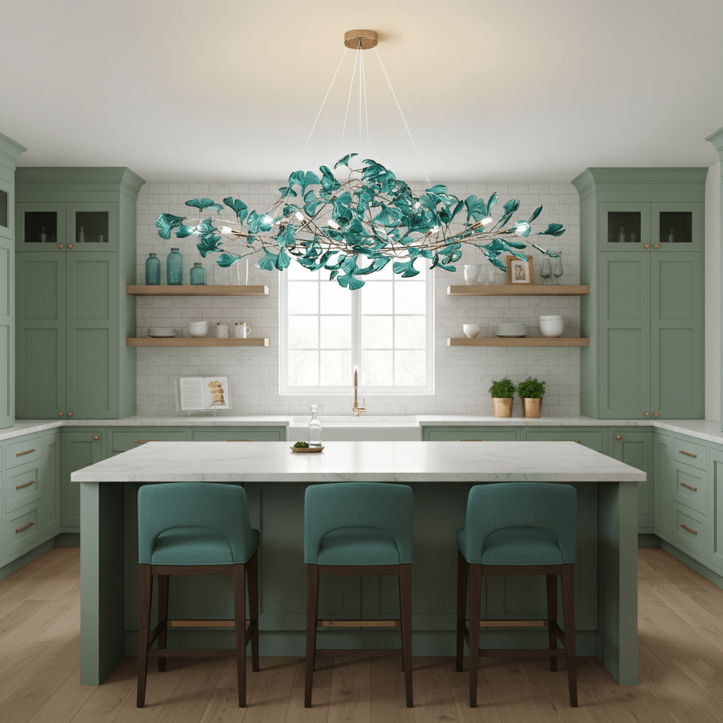 Acrylic Ginkgo Leaf Pendant Light-Lighting > Pendant Lights-casanuva-casanuva