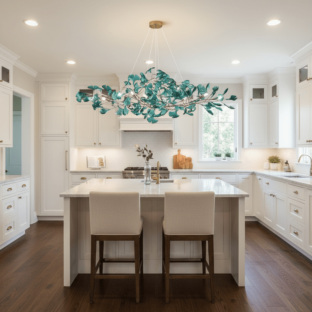 Acrylic Ginkgo Leaf Pendant Light-Lighting > Pendant Lights-casanuva-casanuva