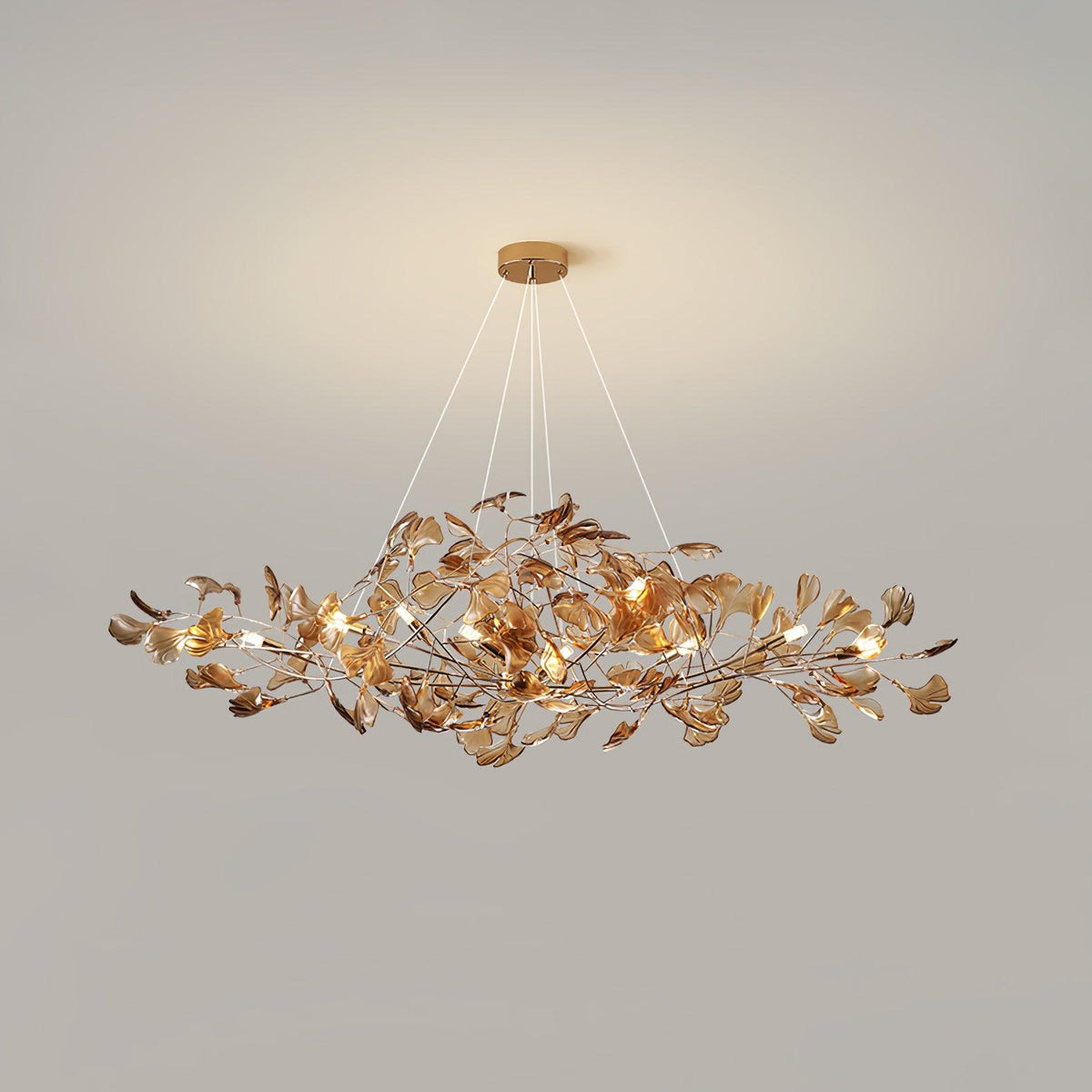 Acrylic Ginkgo Leaf Pendant Light-Lighting > Pendant Lights-casanuva-casanuva