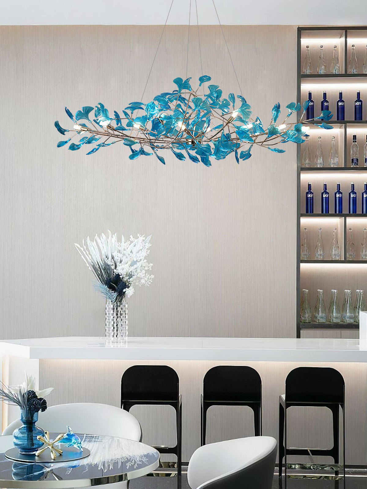 Acrylic Ginkgo Leaf Pendant Light-Lighting > Pendant Lights-casanuva-casanuva
