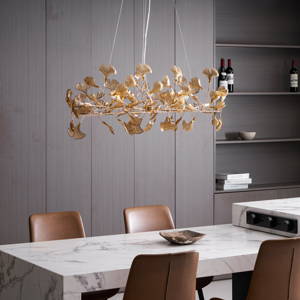 Acrylic Ginkgo Leaf Pendant Light-Lighting > Pendant Lights-casanuva-casanuva