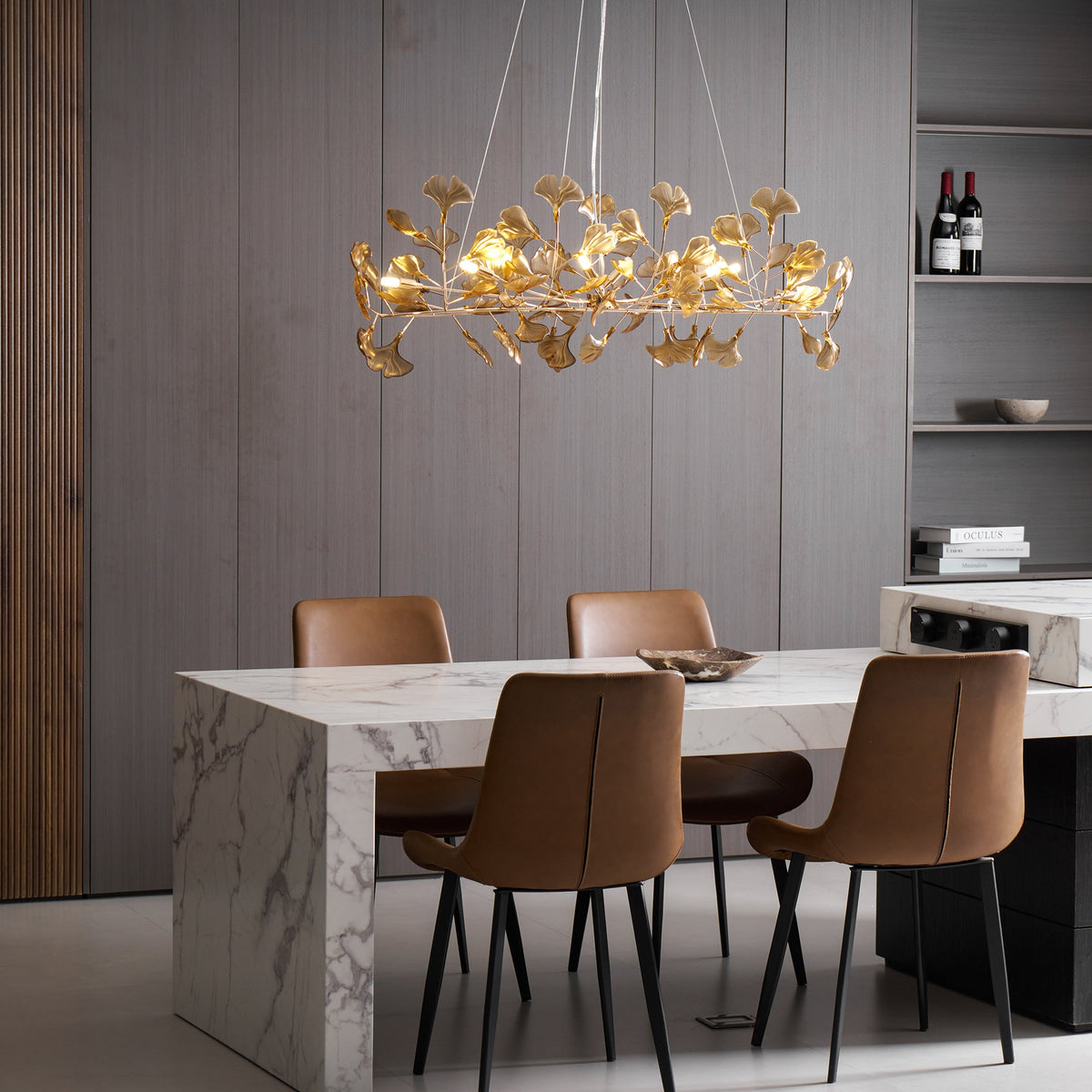 Acrylic Ginkgo Leaf Pendant Light-Lighting > Pendant Lights-casanuva-casanuva