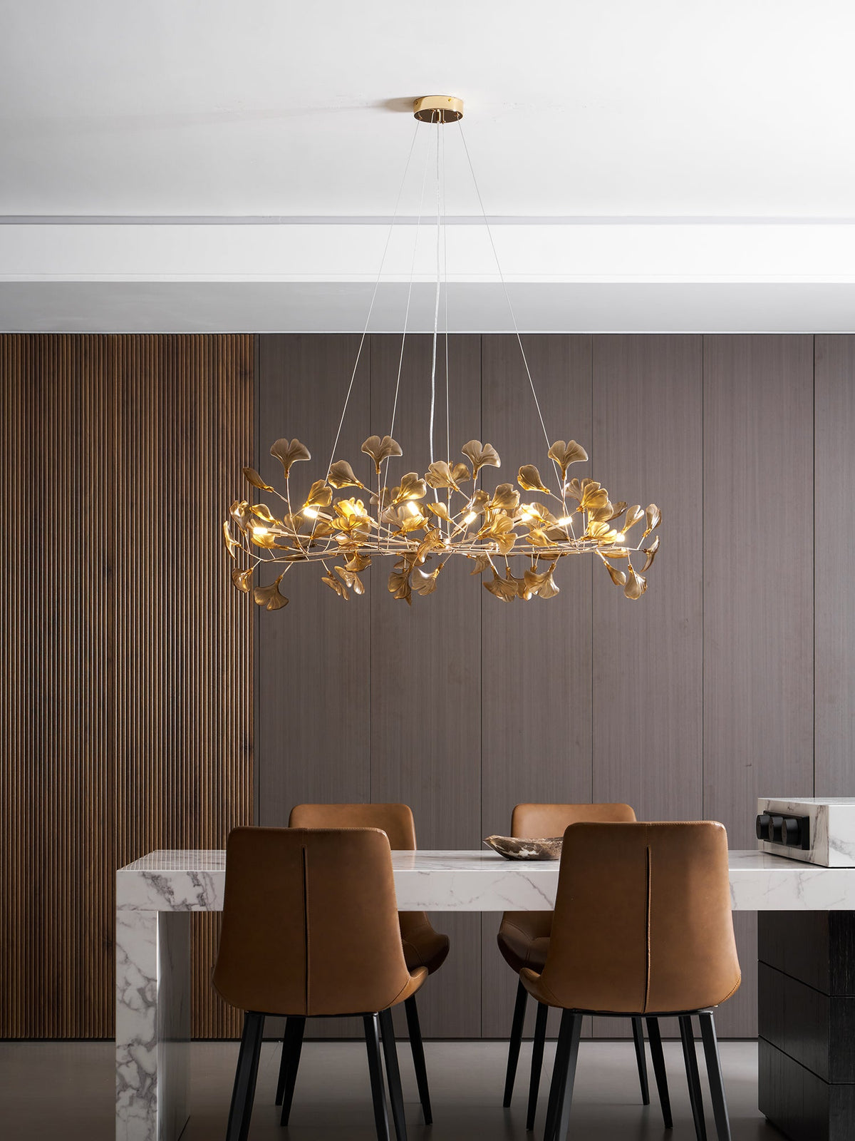 Acrylic Ginkgo Leaf Pendant Light-Lighting > Pendant Lights-casanuva-casanuva