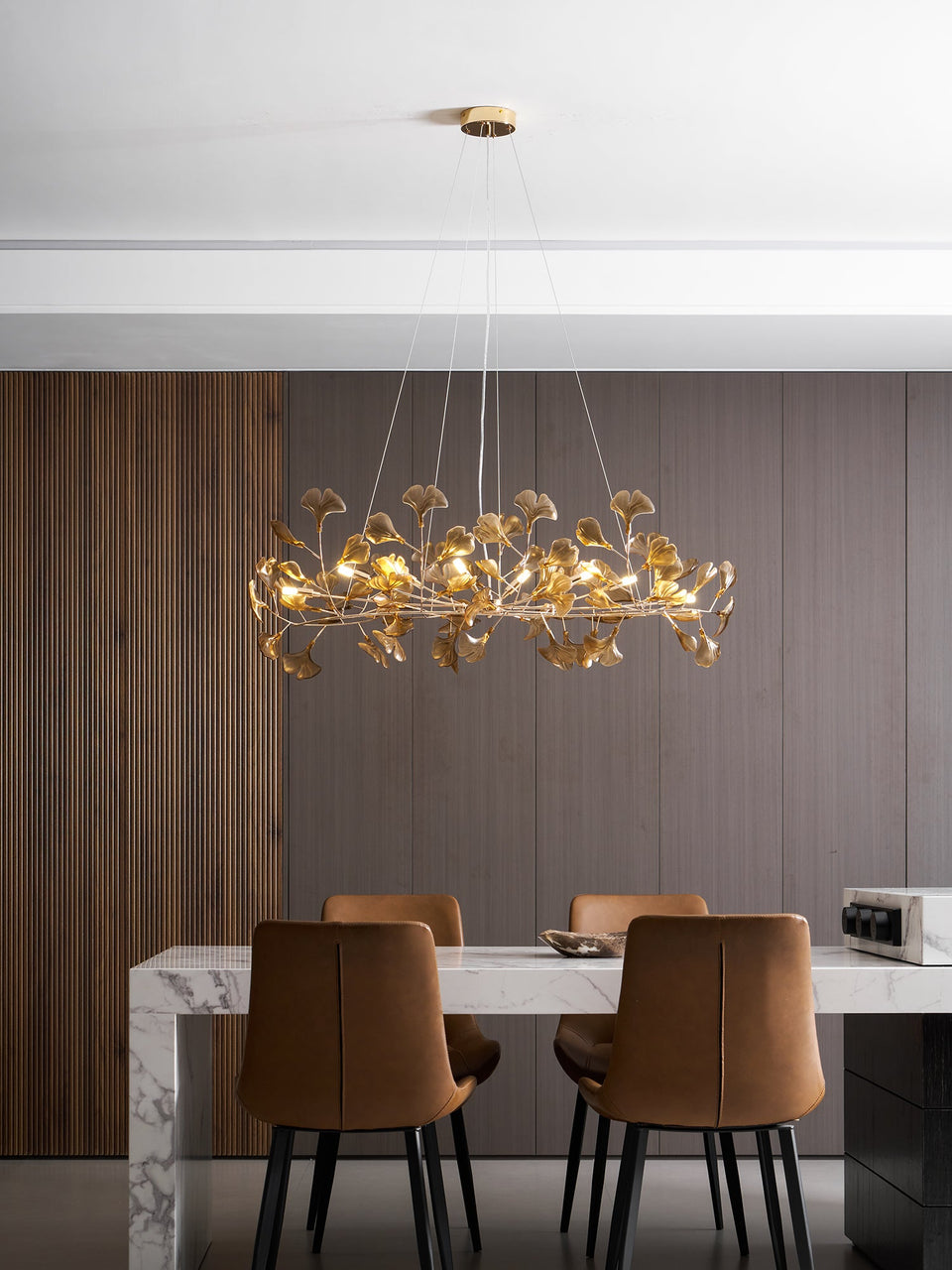 Acrylic Ginkgo Leaf Pendant Light-Lighting > Pendant Lights-casanuva-casanuva