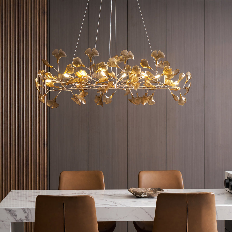 Acrylic Ginkgo Leaf Pendant Light-Lighting > Pendant Lights-casanuva-casanuva