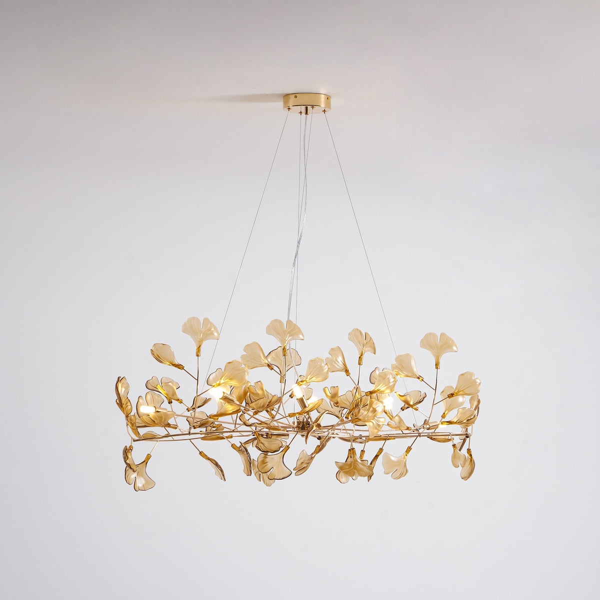 Acrylic Ginkgo Leaf Pendant Light-Lighting > Pendant Lights-casanuva-casanuva