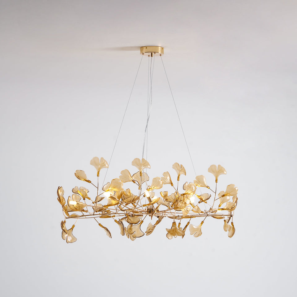 Acrylic Ginkgo Leaf Pendant Light-Lighting > Pendant Lights-casanuva-casanuva