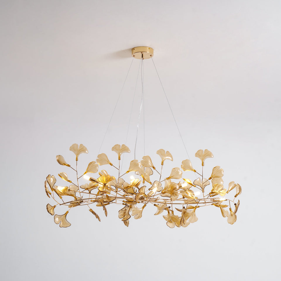 Acrylic Ginkgo Leaf Pendant Light-Lighting > Pendant Lights-casanuva-casanuva