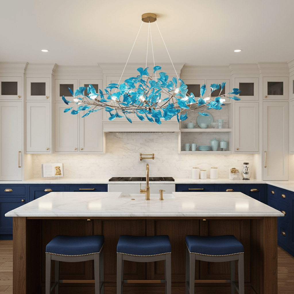 Acrylic Ginkgo Leaf Pendant Light-Lighting > Pendant Lights-casanuva-casanuva