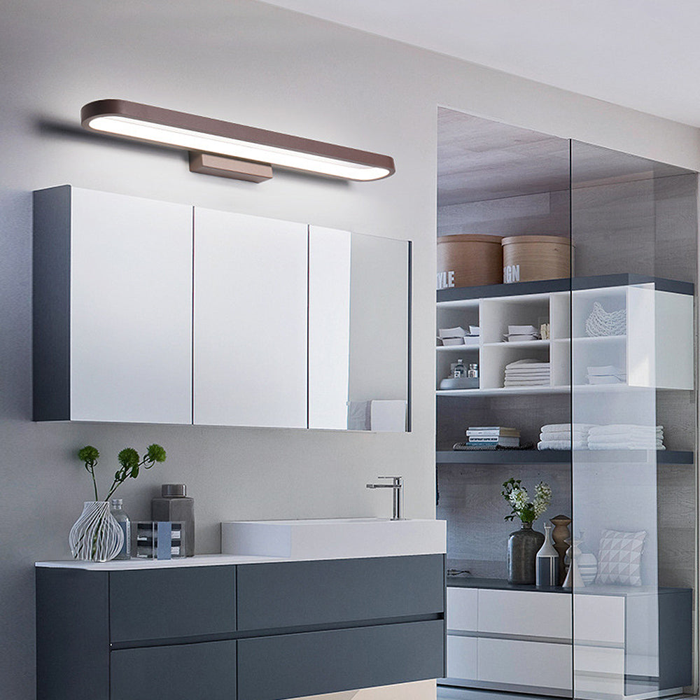 Acrylic LED Wall Lamp for Bathroom Modern Design-Lighting > Wall Lights-casanuva-Brown-D40*H10CM-White Light-casanuva