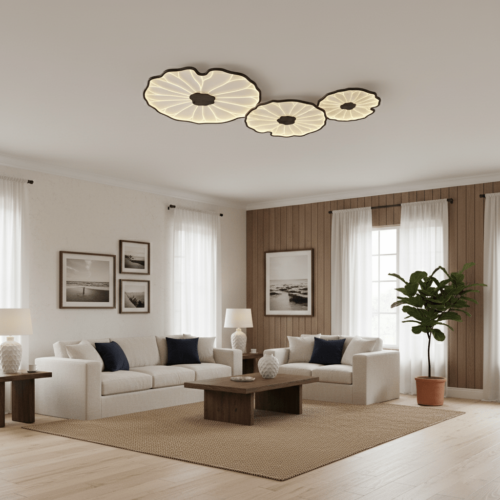 Acrylic Lotus Leaf Ceiling Lamp-Lighting > Ceiling Lights-casanuva-casanuva