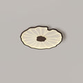 Acrylic Lotus Leaf Ceiling Lamp-Lighting > Ceiling Lights-casanuva-30cmx4cm-Walnut Wood Grain Finish-Warm Light-casanuva