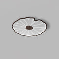 Acrylic Lotus Leaf Ceiling Lamp-Lighting > Ceiling Lights-casanuva-40cmx4cm-Walnut Wood Grain Finish-Warm Light-casanuva
