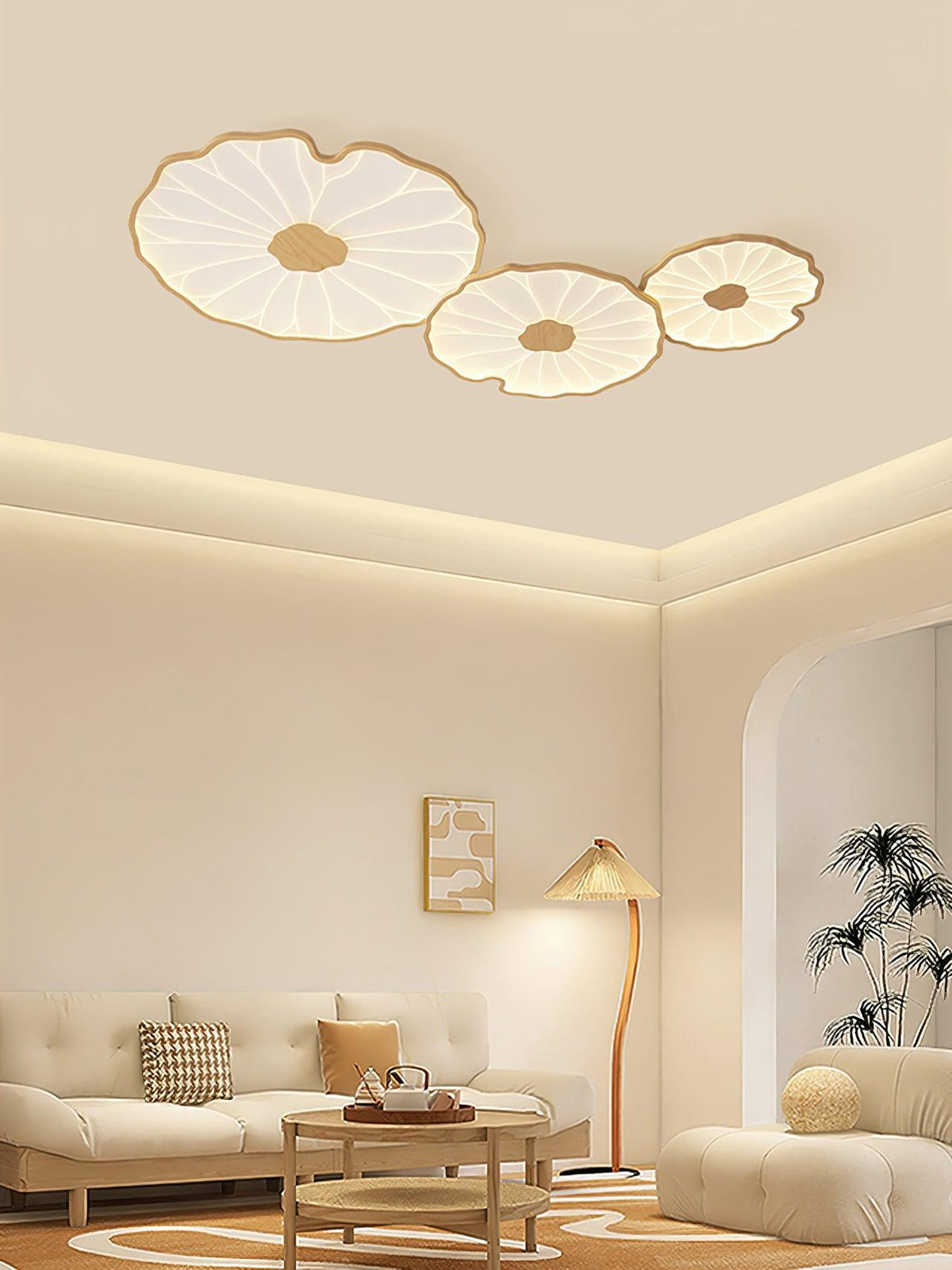 Acrylic Lotus Leaf Ceiling Lamp-Lighting > Ceiling Lights-casanuva-casanuva