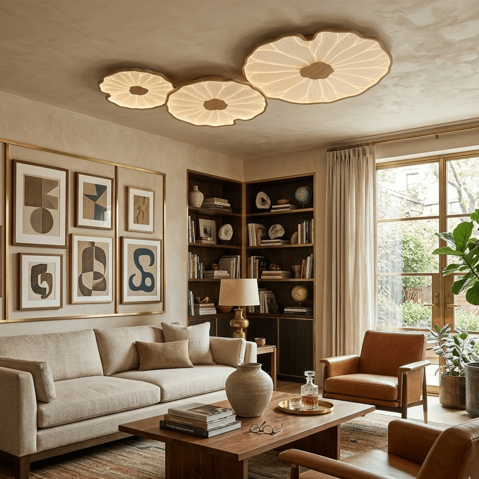 Acrylic Lotus Leaf Ceiling Lamp-Lighting > Ceiling Lights-casanuva-casanuva