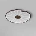 Acrylic Lotus Leaf Ceiling Lamp-Lighting > Ceiling Lights-casanuva-72cmx4cm-Walnut Wood Grain Finish-Warm Light-casanuva