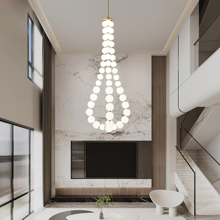Acrylic Pearl Chandelier Necklace-Lighting > Chandeliers & Pendant Lights-casanuva-casanuva