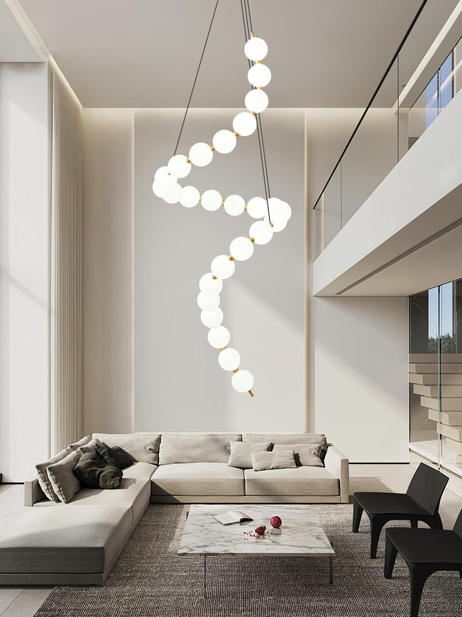 Acrylic Pearl Chandelier Necklace-Lighting > Chandeliers & Pendant Lights-casanuva-casanuva