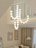 Acrylic Pearl Chandelier Necklace-Lighting > Chandeliers & Pendant Lights-casanuva-casanuva