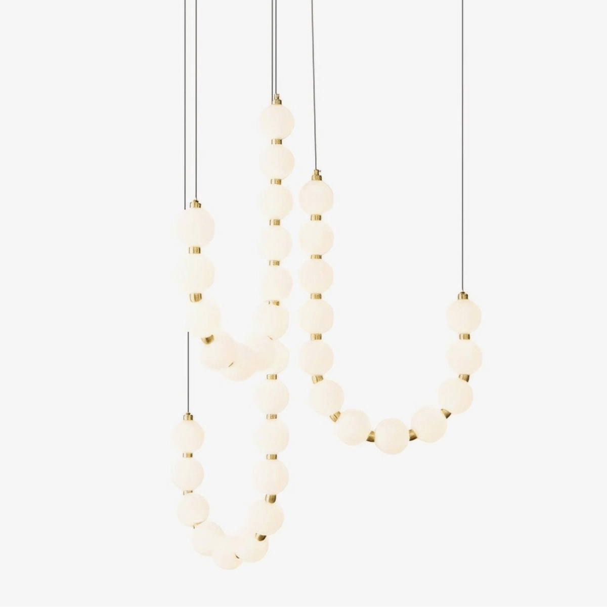 Acrylic Pearl Chandelier Necklace-Lighting > Chandeliers & Pendant Lights-casanuva-casanuva