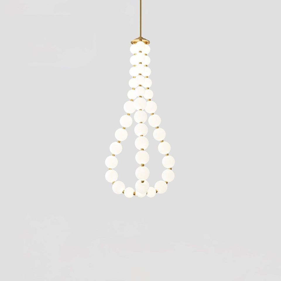 Acrylic Pearl Chandelier Necklace-Lighting > Chandeliers & Pendant Lights-casanuva-casanuva