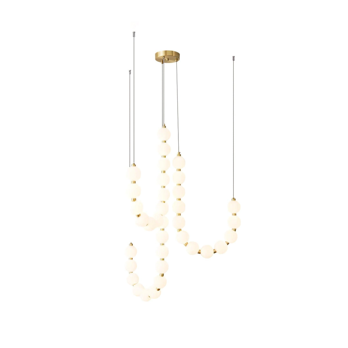 Acrylic Pearl Chandelier Necklace-Lighting > Chandeliers & Pendant Lights-casanuva-casanuva