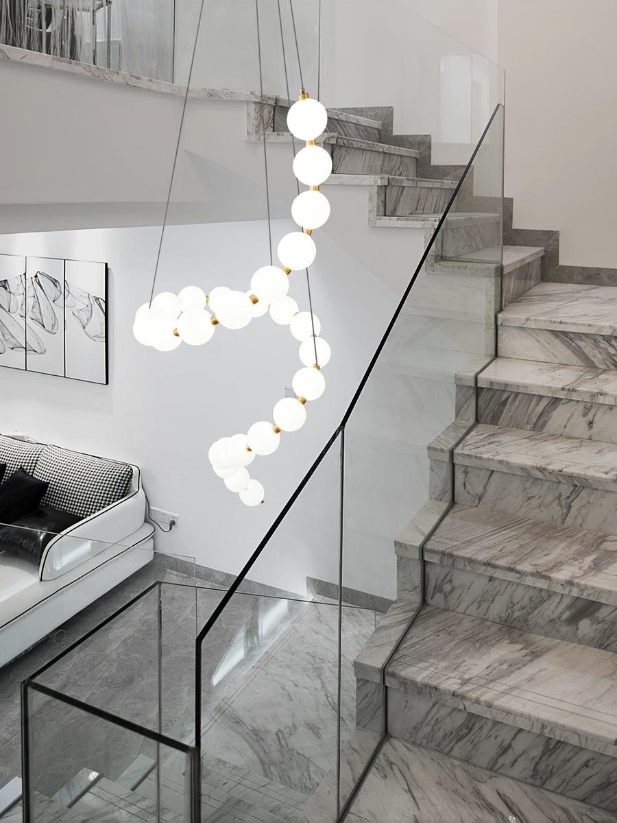 Acrylic Pearl Chandelier Necklace-Lighting > Chandeliers & Pendant Lights-casanuva-casanuva