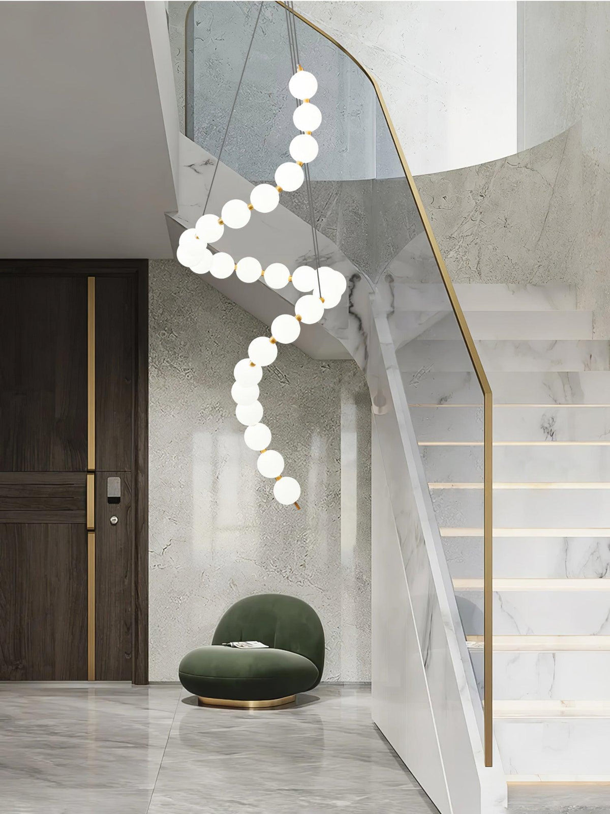 Acrylic Pearl Chandelier Necklace-Lighting > Chandeliers & Pendant Lights-casanuva-casanuva