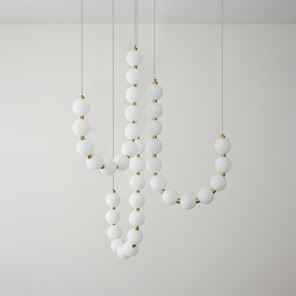Acrylic Pearl Chandelier Necklace-Lighting > Chandeliers & Pendant Lights-casanuva-casanuva