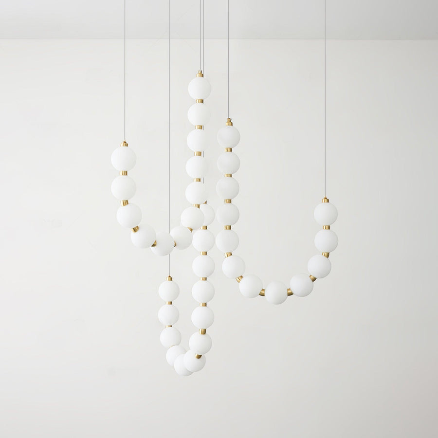 Acrylic Pearl Chandelier Necklace-Lighting > Chandeliers & Pendant Lights-casanuva-casanuva