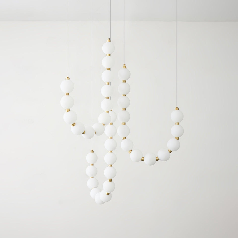 Acrylic Pearl Chandelier Necklace-Lighting > Chandeliers & Pendant Lights-casanuva-casanuva