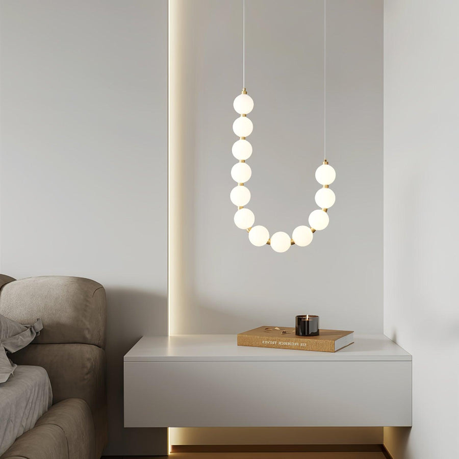 Acrylic Pearl Chandelier Necklace-Lighting > Chandeliers & Pendant Lights-casanuva-casanuva