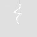 Acrylic Pearl Chandelier Necklace-Lighting > Chandeliers & Pendant Lights-casanuva-50cmx120m-Chrome & White Acrylic-Warm Light-casanuva
