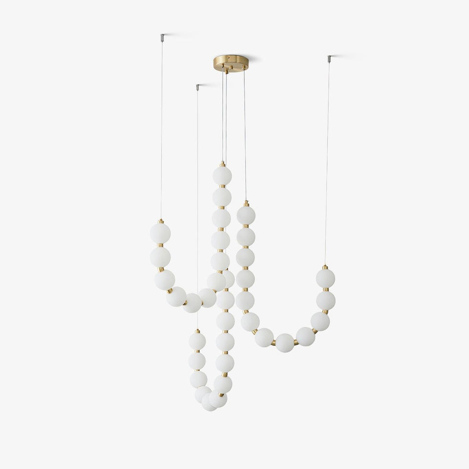 Acrylic Pearl Chandelier Necklace-Lighting > Chandeliers & Pendant Lights-casanuva-casanuva