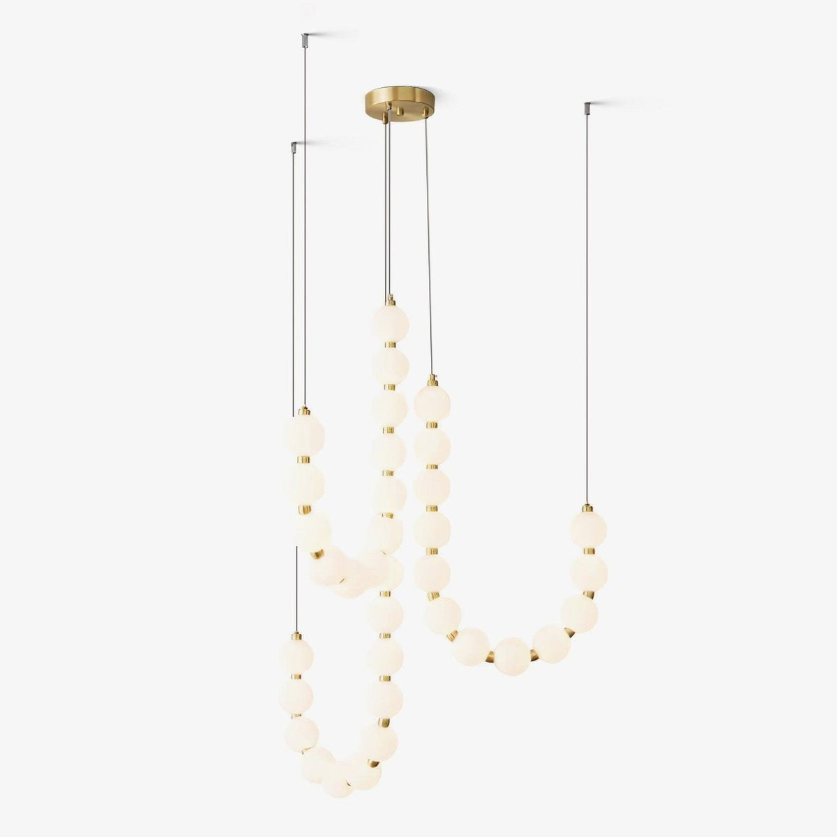 Acrylic Pearl Chandelier Necklace-Lighting > Chandeliers & Pendant Lights-casanuva-casanuva