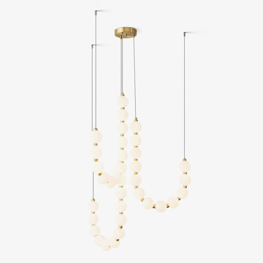 Acrylic Pearl Chandelier Necklace-Lighting > Chandeliers & Pendant Lights-casanuva-casanuva