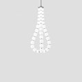 Acrylic Pearl Chandelier Necklace-Lighting > Chandeliers & Pendant Lights-casanuva-60cmx120m-Chrome & White Acrylic-Warm Light-casanuva