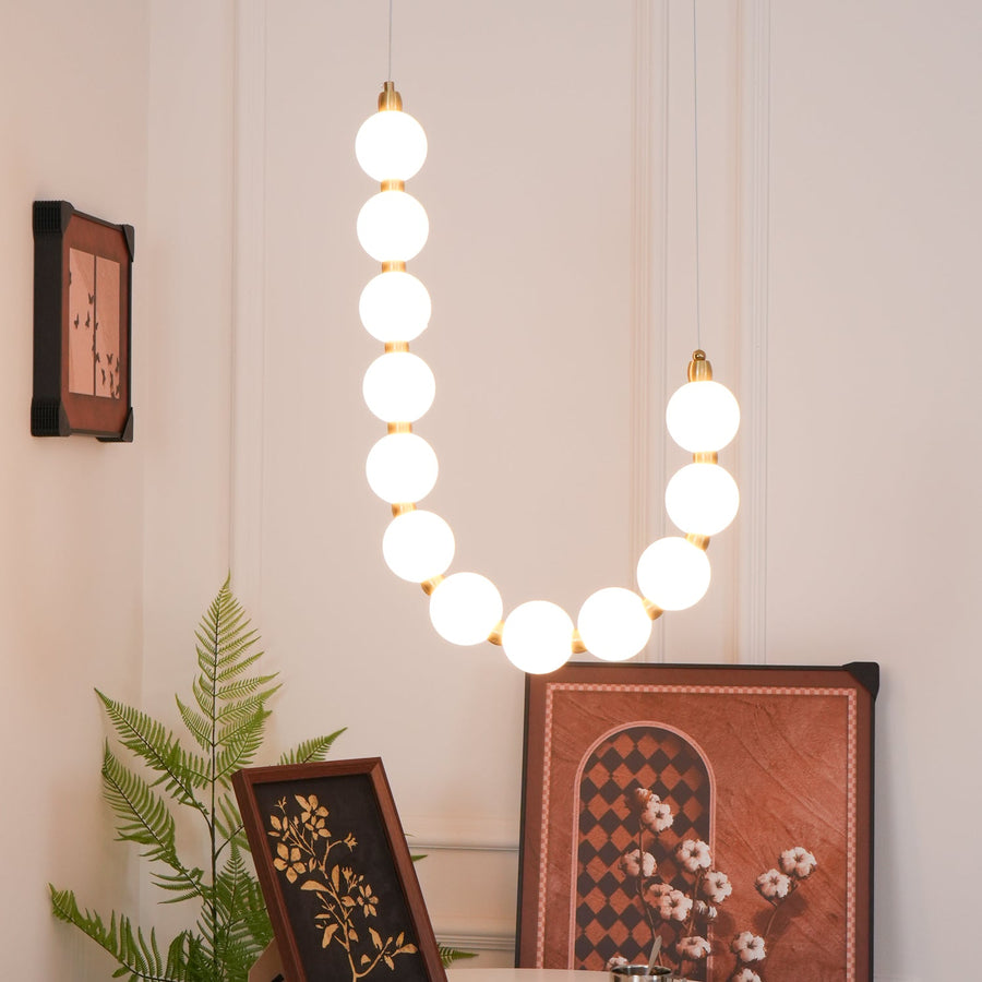 Acrylic Pearl Chandelier Necklace-Lighting > Chandeliers & Pendant Lights-casanuva-casanuva