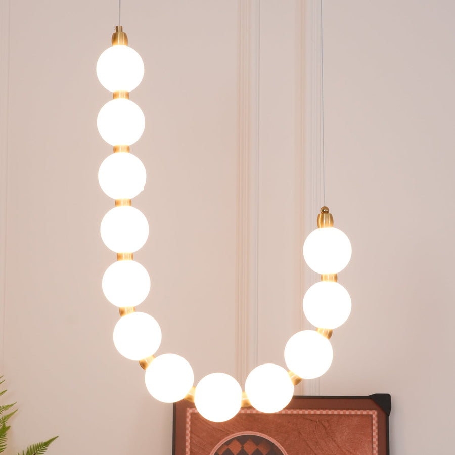 Acrylic Pearl Chandelier Necklace-Lighting > Chandeliers & Pendant Lights-casanuva-casanuva