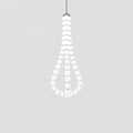 Acrylic Pearl Chandelier Necklace-Lighting > Chandeliers & Pendant Lights-casanuva-70cmx150m-Chrome & White Acrylic-Warm Light-casanuva