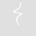 Acrylic Pearl Chandelier Necklace-Lighting > Chandeliers & Pendant Lights-casanuva-70cmx200m-Brass & White Acrylic-Warm Light-casanuva
