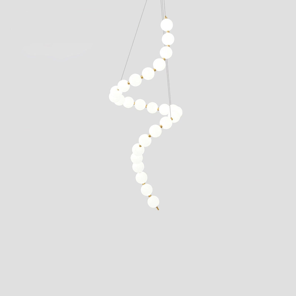Acrylic Pearl Chandelier Necklace-Lighting > Chandeliers & Pendant Lights-casanuva-70cmx200m-Brass & White Acrylic-Warm Light-casanuva