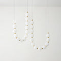 Acrylic Pearl Chandelier Necklace-Lighting > Chandeliers & Pendant Lights-casanuva-75cmx65m-Brass & White Acrylic-Warm Light-casanuva