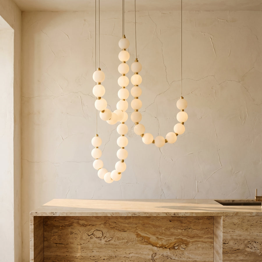 Acrylic Pearl Chandelier Necklace-Lighting > Chandeliers & Pendant Lights-casanuva-casanuva