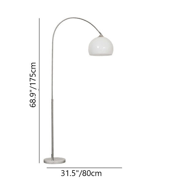 Acrylic Shade Floor Lamp 1-Light Globe Design-Lighting > Floor Lamps-casanuva-casanuva