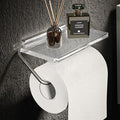 Acrylic Toilet Paper Holder with Metal Frame-Bedding & Bath > Bathroom Accessories-casanuva-Silver-casanuva