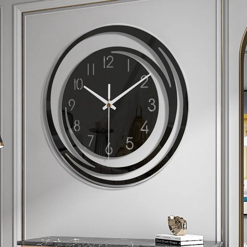 Acrylic Wall Clock Black Silent Operation-Home Decor > Clocks-casanuva-casanuva