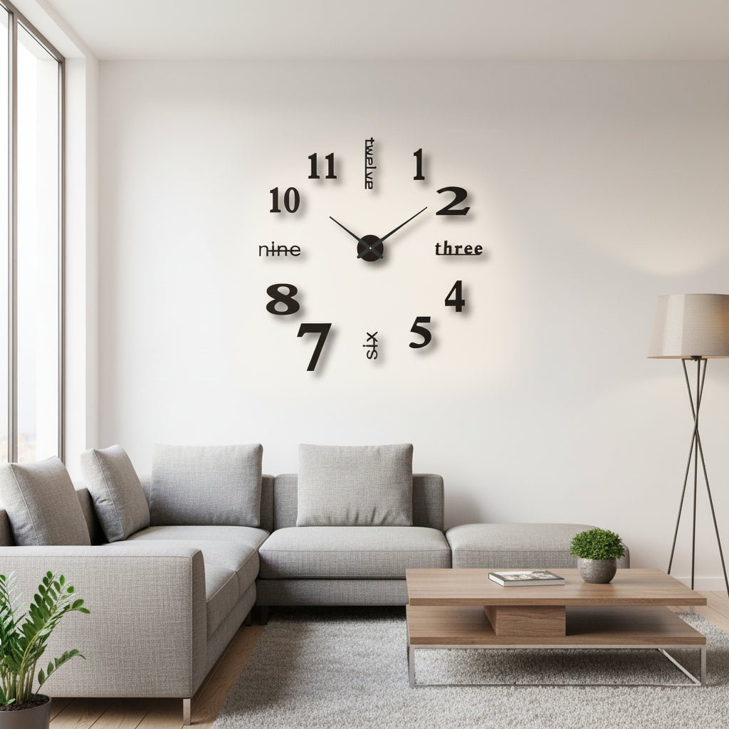 Acrylic Wall Clock Modern Design for Home or Office Decor-Home Decor > Clocks-casanuva-casanuva
